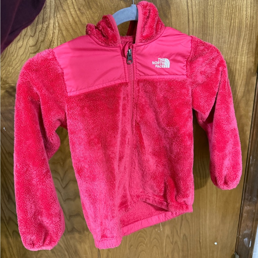 The North Face Vibrant Pink Fleece Jacket Kids size 5T